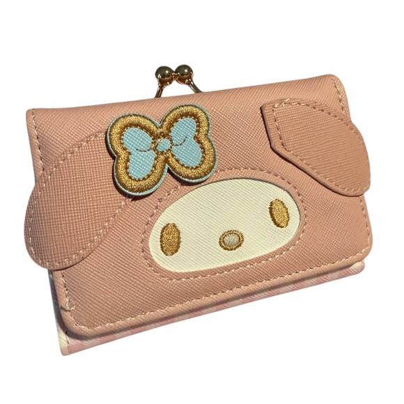 Kawaii Bunny My Melody Cute Pink Wallet with Kiss Lock Compartment 🆕 - Picture 3 of 7